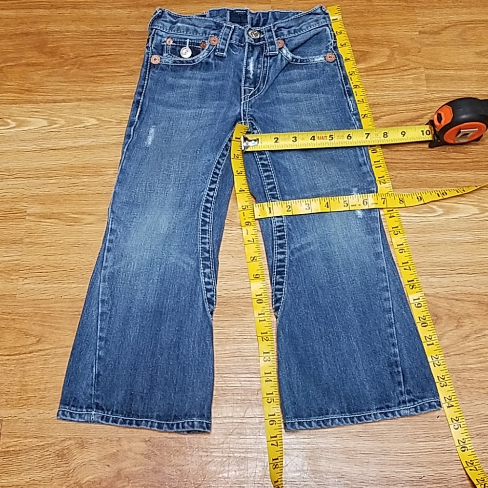 TRUE RELIGION VINTAGE STRAIGHT WIDE LEG FADED JEANS, JOEY BIG-T 4x16 - Picture 3 of 8